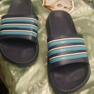 Men's Blue Slide Sandals